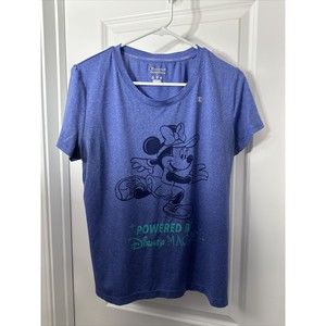 Women's runDisney Minnie Mouse Blue Champion Performance Shirt Size Large